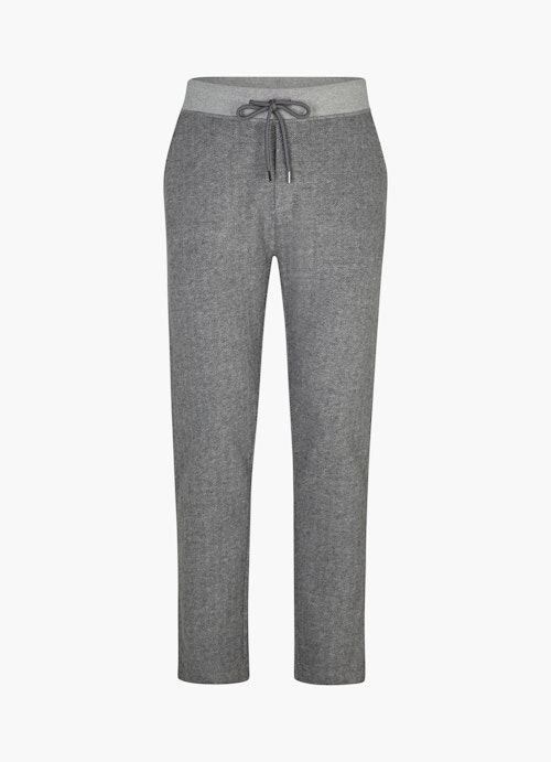 Regular Fit Hosen Herringbone - Sweatpants silver grey