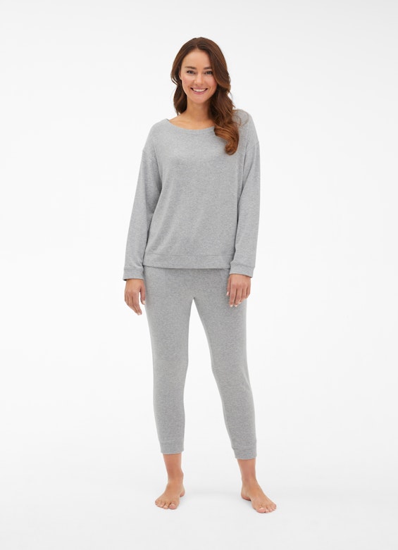 Regular Fit Nightwear Nightwear - Sweater l.grey mel.
