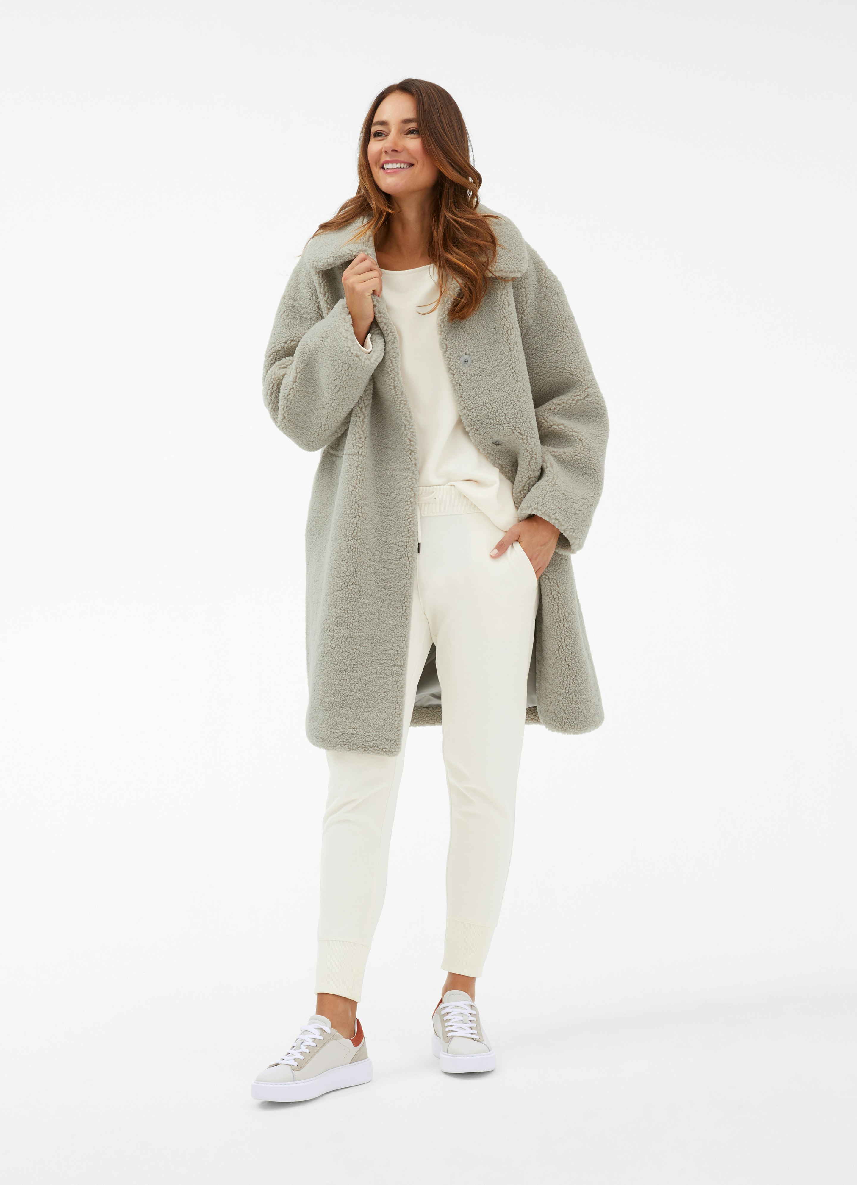 Grey teddy fur on sale coat