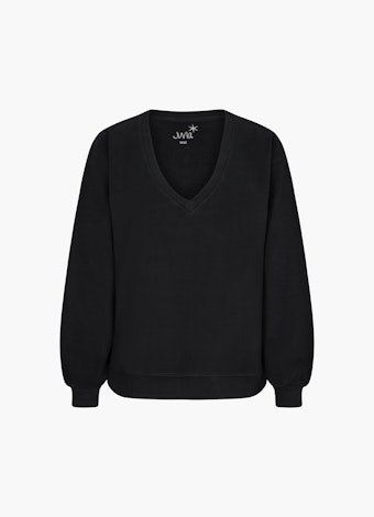 Casual Fit Sweatshirts Sweater with Puffy Sleeves black