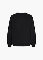 Casual Fit Sweatshirts Sweater with Puffy Sleeves black