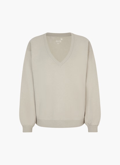 Casual Fit Sweatshirts Sweater mit Puffärmeln olive grey