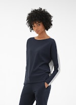 Coupe Loose Fit Sweat-shirts Pull-over en cachemire mélangé dark navy