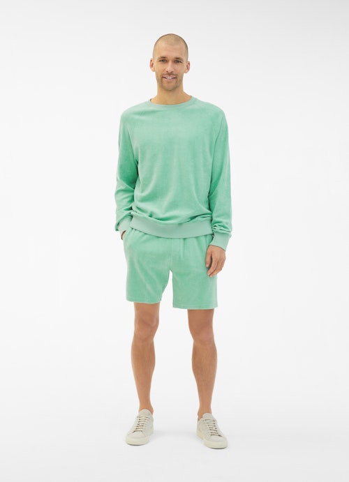 Regular Fit Sweaters Terrycloth - Sweater frosty green