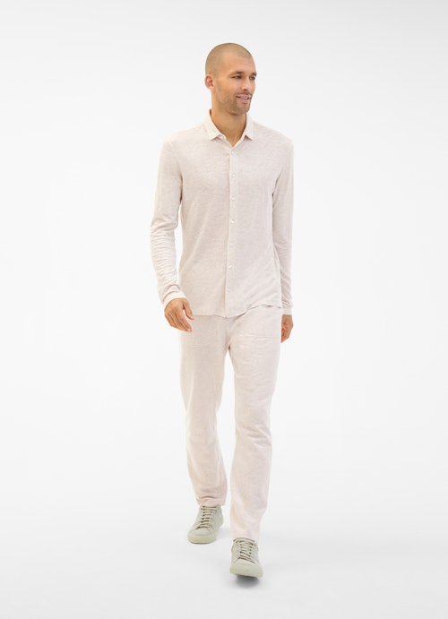 Regular Fit Shirts Jersey - Shirt ecru mel.