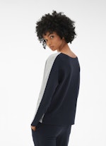 Coupe Loose Fit Sweat-shirts Pull-over en cachemire mélangé dark navy