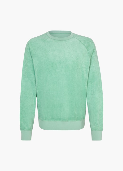 Regular Fit Sweater Frottee - Sweater frosty green