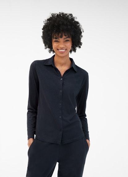 Regular Fit Blouses Jersey Blouse dark navy