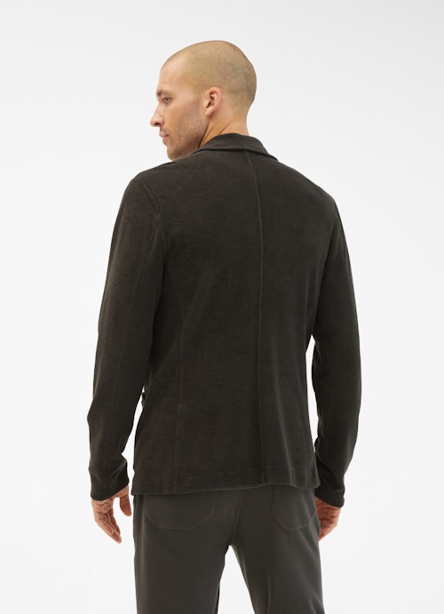 Regular Fit Blazers Terrycloth - Blazer dark chocolate