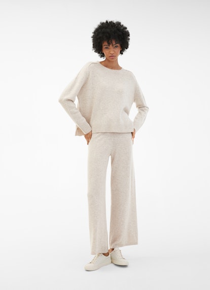 Regular Fit Knitwear Cashmere Blend - Pullover ecru mel.