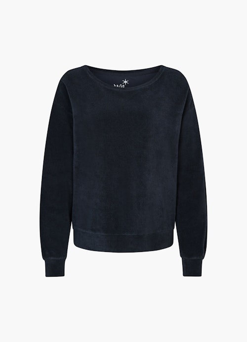 Regular Fit Sweatshirts Terrycloth - Sweater dark navy