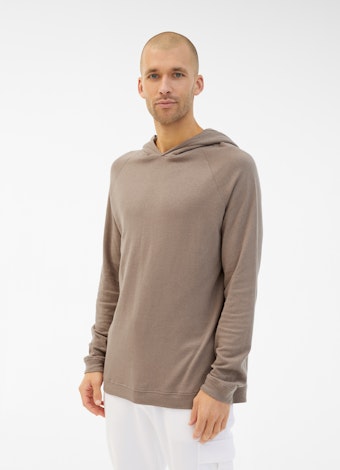 Regular Fit Sweaters Cashmix - Hoodie taupe