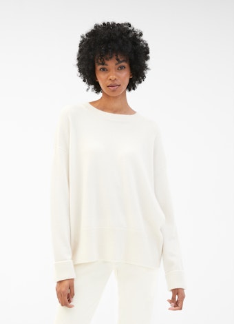 Oversized Fit Strick Cashmere - Pullover eggshell
