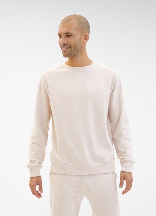 Regular Fit Sweaters Sweatshirt ecru mel.