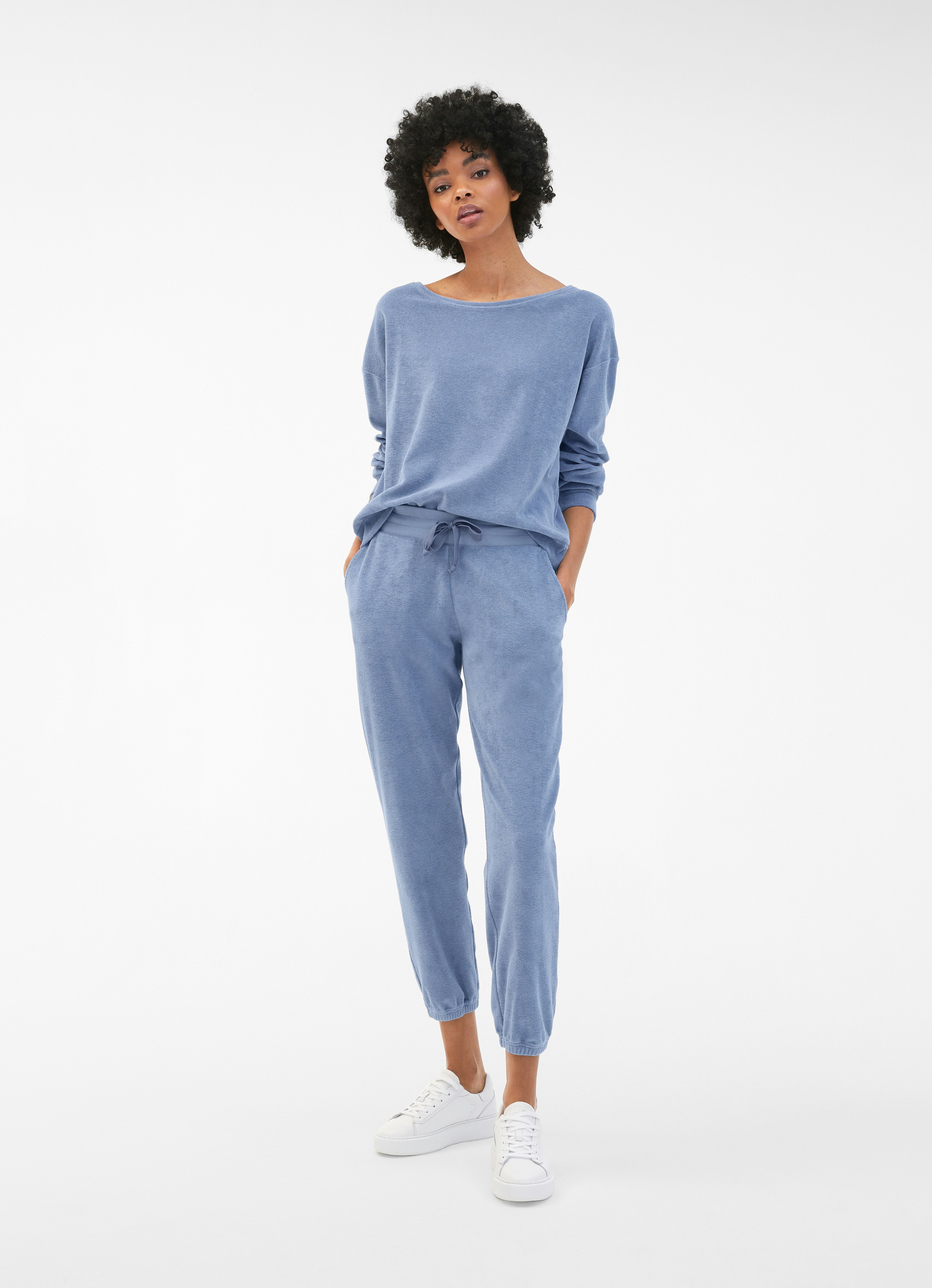 Blue Terrycloth - Sweatpants Adelina