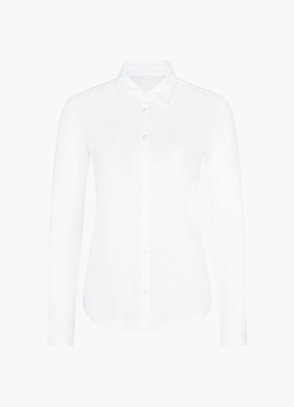 Regular Fit Blusen Jersey Bluse white