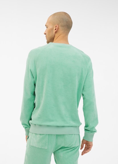 Regular Fit Sweater Frottee - Sweater frosty green
