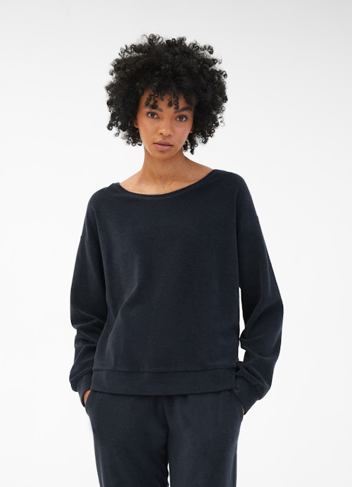 Regular Fit Sweatshirts Terrycloth - Sweater dark navy