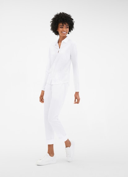 Regular Fit Blusen Jersey Bluse white