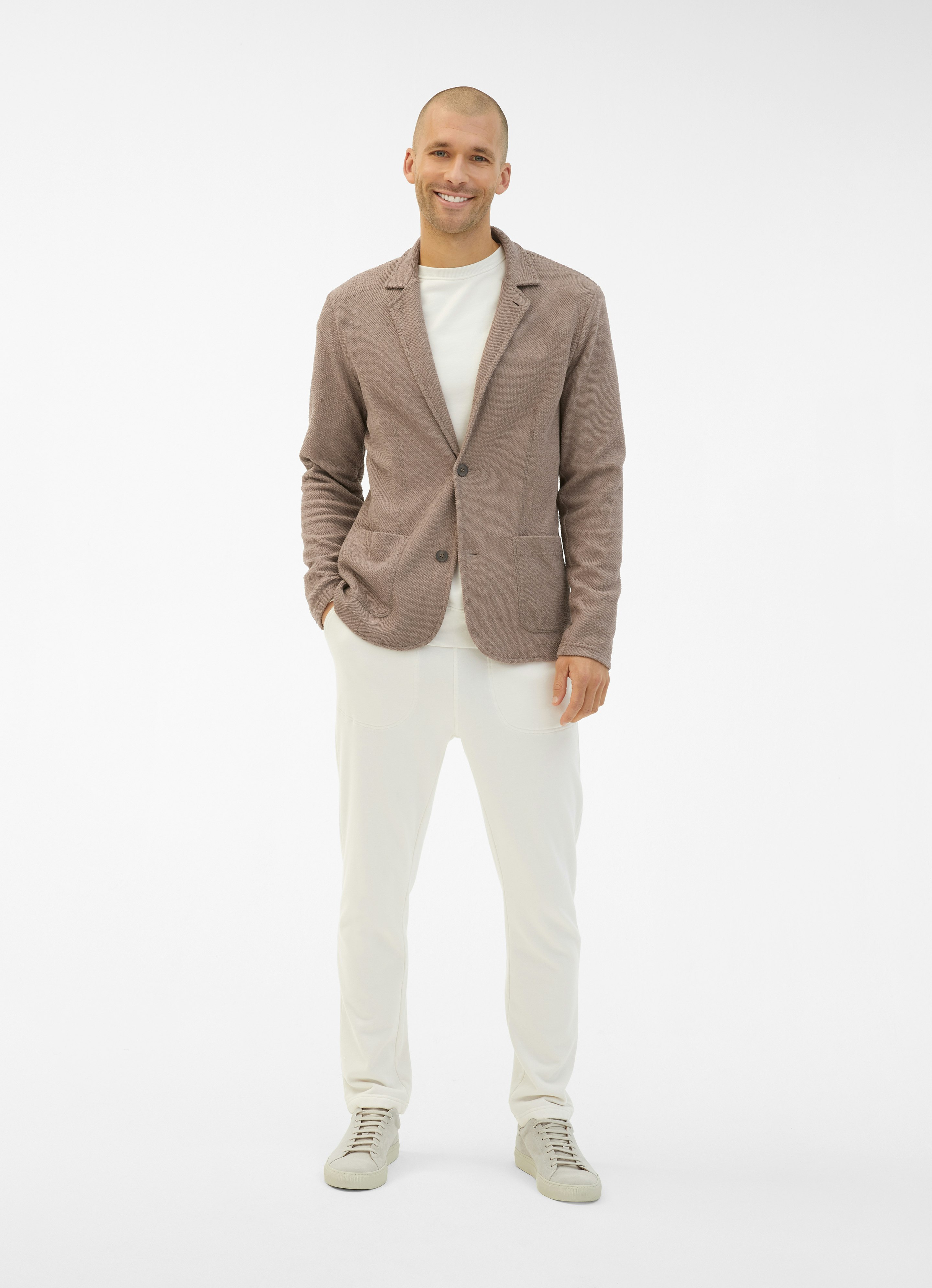 Beige Jacquard Boucle Blazer Timo Buy Blazers online at JUVIA