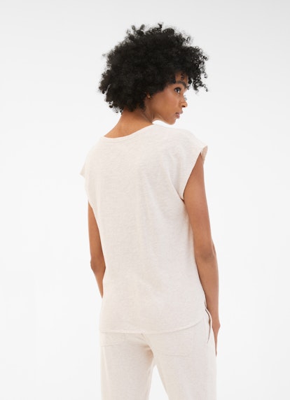 Coupe Boxy Fit T-shirts T-shirt de coupe carrée ecru mel.