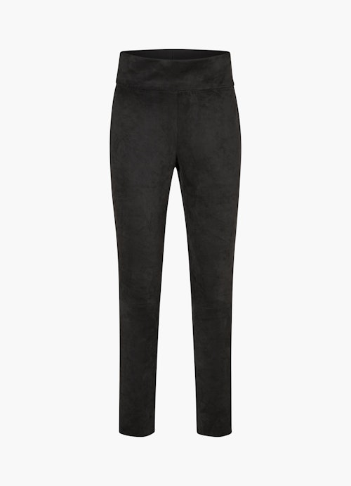 Coupe Slim Fit Pantalons Leggings en velours technique black