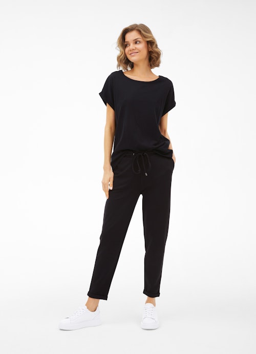 Casual Fit Pants Jersey Trousers black