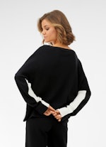 Coupe Loose Fit Sweat-shirts Pull-over en cachemire mélangé eggshell