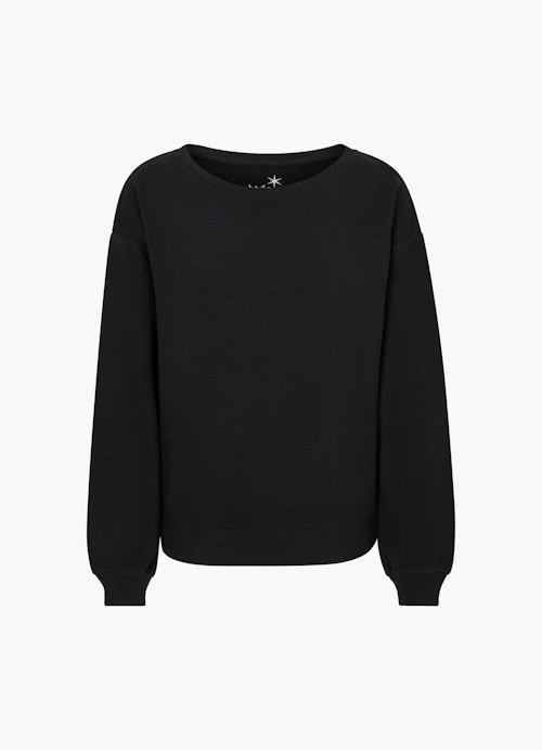 Loose Fit Sweatshirts Cashmix - Sweater with Puffy Sleeves black