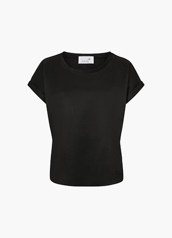 Boxy Fit T-Shirts Tech Velours - T-Shirt black