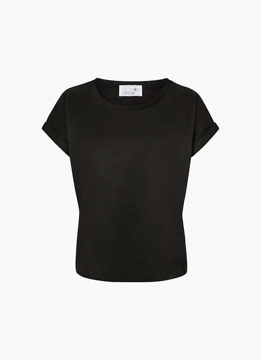 Boxy Fit T-Shirts Tech Velours - T-Shirt black