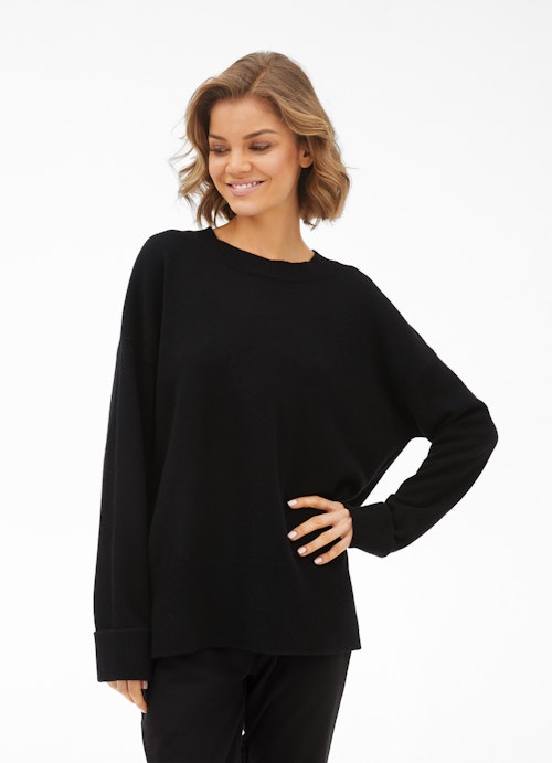 Coupe oversize Maille Pull-over en cachemire black