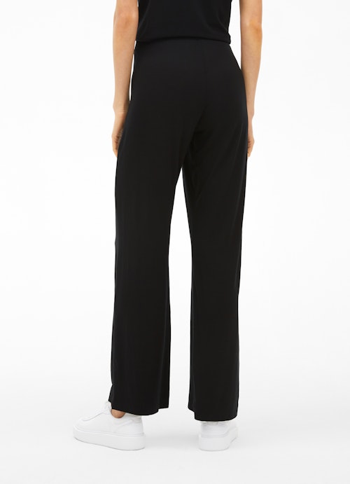Wide Leg Pants Wide Leg Fit - Jersey Trousers black