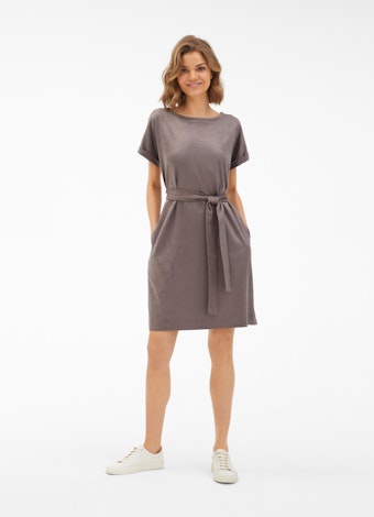 Regular Fit Dresses Tech Velours - Dress steel grey