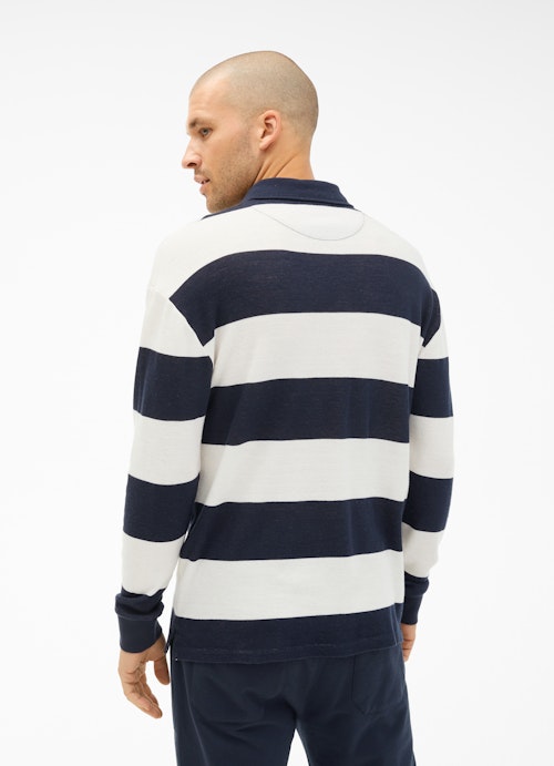 Regular Fit Longsleeves Cashmix - Polo Longsleeve navy