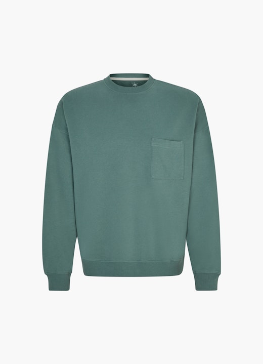 Casual Fit Sweater Sweatshirt faded bottle green