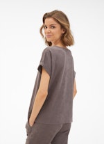 Boxy Fit T-Shirts Tech Velours - T-Shirt steel grey