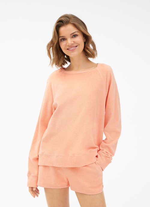 Regular Fit Sweatshirts Terrycloth - Sweater peach