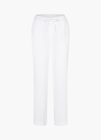 Wide Leg Fit Pants Linen - Trousers white