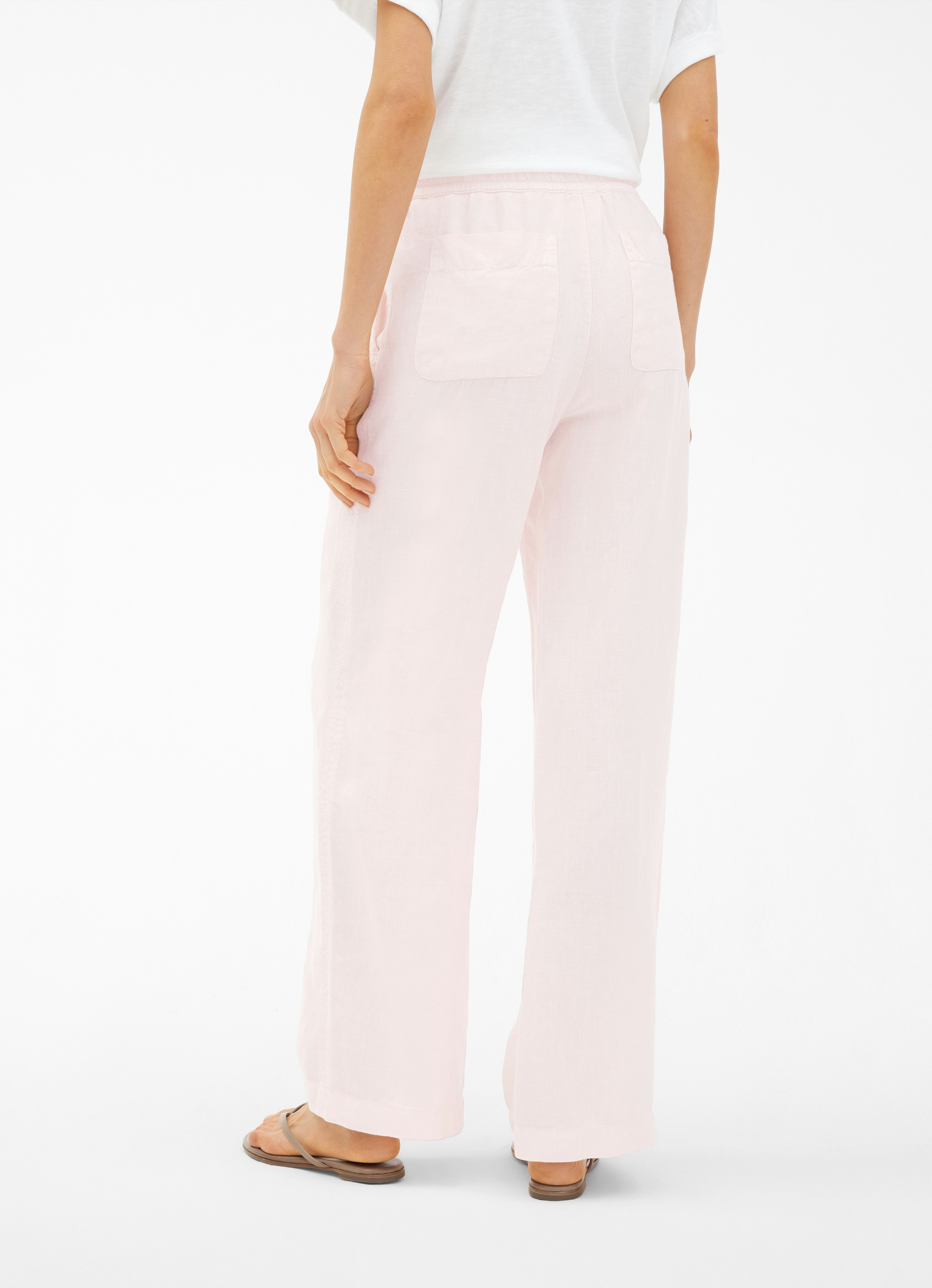 Hot pink linen on sale pants