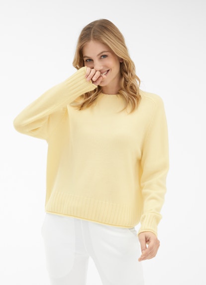 Regular Fit Strick Cashmere - Pullover vibrant yellow