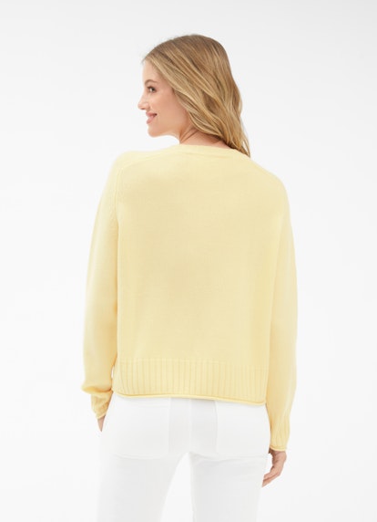 Regular Fit Strick Cashmere - Pullover vibrant yellow