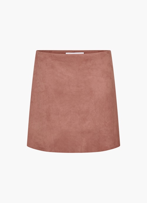 Regular Fit Skirts Tech Velours - Mini Skirt clay