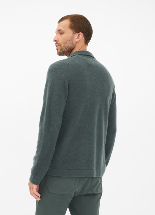 Regular Fit Knitwear Cashmere - Knit Jacket sage leaf