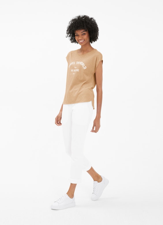 Coupe Boxy Fit T-shirts T-shirt de coupe carrée camel