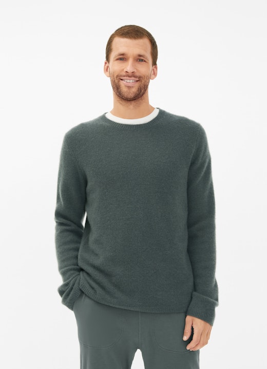 Regular Fit Knitwear Cashmere - Pullover sage leaf