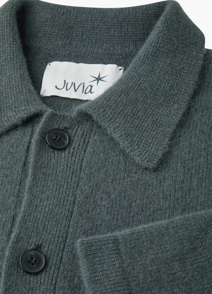Regular Fit Knitwear Cashmere - Knit Jacket sage leaf