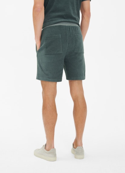 Slim Fit Shorts Terrycloth - Shorts sage leaf