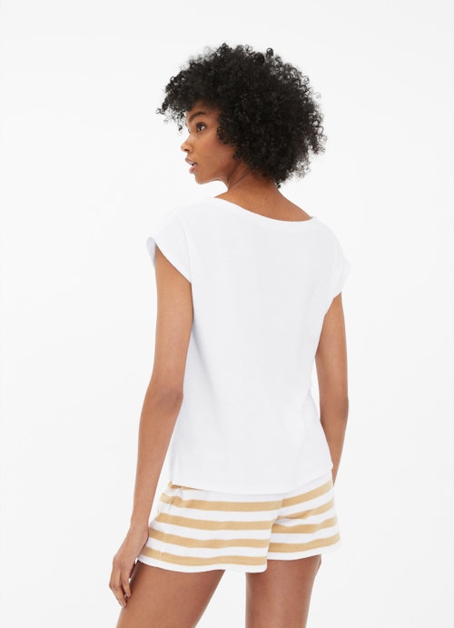Coupe Boxy Fit T-shirts T-shirt de coupe carrée en tissu éponge white
