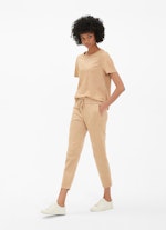 Casual Fit Pants Tech Velours - Trousers camel